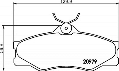 HELLA PAGID 8db355017661 -  Комплект тормозных колодок, дисковый тормоз